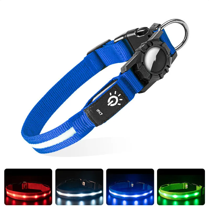 LED Safety Collar with AirTag Holder